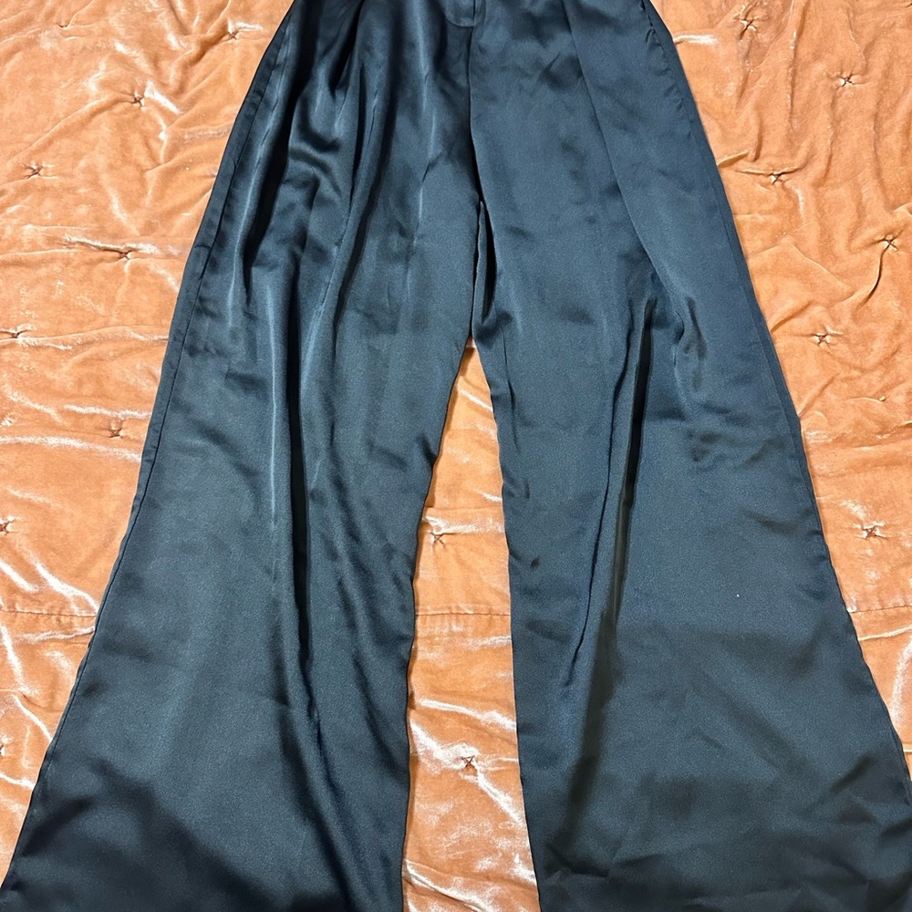 Satin Maternity Wide-Leg Pants